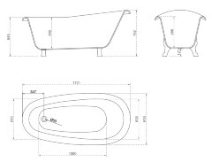 Акриловая ванна ABBER AB9292