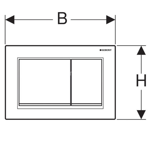 Кнопка смыва Geberit Omega 30, двойной смыв, матовый хром (115.080.KH.1)