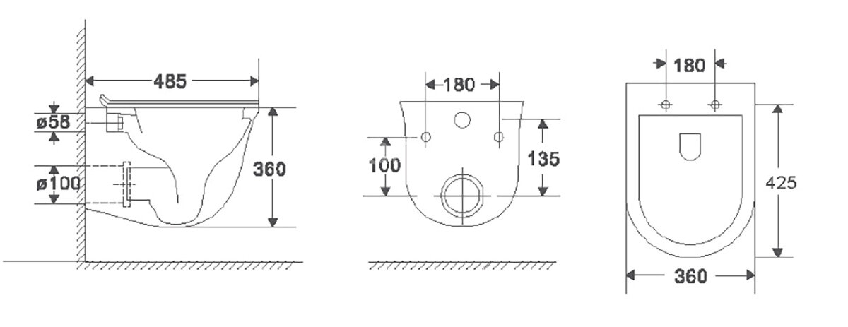 Сет LORANTO Инсталляция + Azario Felice Подвесной унитаз 490х360х360 (4501+AZ-0051)