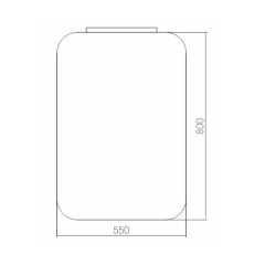 Зеркало AZARIO Агат 800х550 с навестным светильником и выключателем-датчик на движение, диммер (ФР-0
