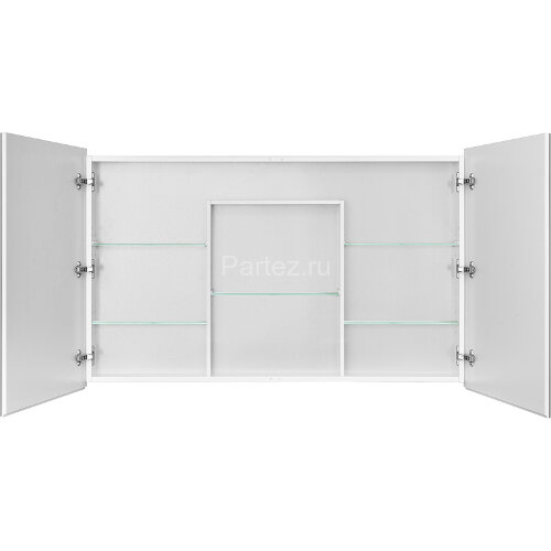 Зеркальный шкаф Aquaton Лондри 120 Белый глянцевый (1A267402LH010)