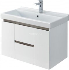 Тумба под раковину AQUATON Рене 80 подвесная Белая/Грецкий орех (1A258601NRC80)