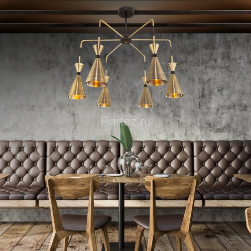 Потолочная люстра Bogate's 316/6 латунь / черный