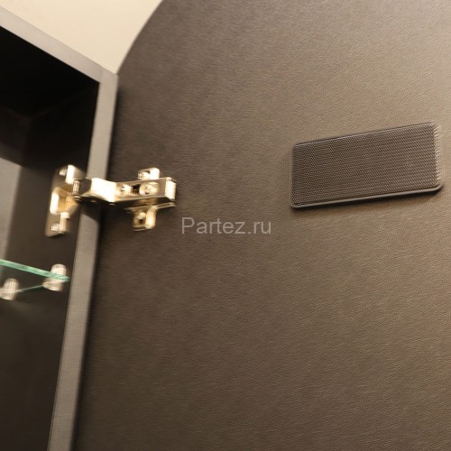 Зеркало-шкаф AZARIO Soho Black 500х1000 - 3.1 ЖК-часы, подогрев, сенсорный выключатель с функцией ди