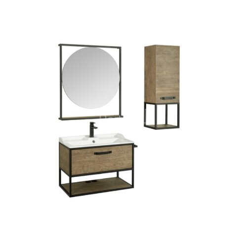 Тумба под раковину AQUATON Лофт Фабрик 80, дуб кантри (1A242401LTDY0)