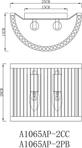 Бра Arte Lamp A1065AP-2PB