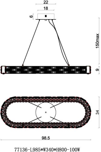 Подвесная люстра Fluorite FL1052-10PO