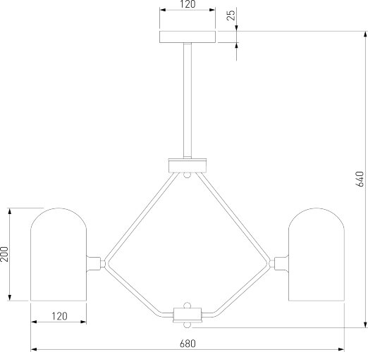 Потолочная люстра Eurosvet 60157/5 латунь
