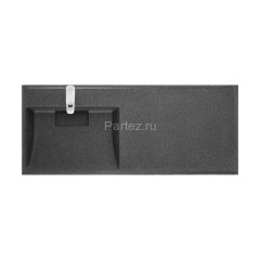 Раковина - столешница AQUATON Лондри 1200, левая, графит (1A72843KLH21L)