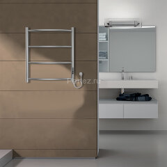 Полотенцесушитель электрический AZARIO VERONA 500/600 4 секции, диммер справа, хром (AZ04856)