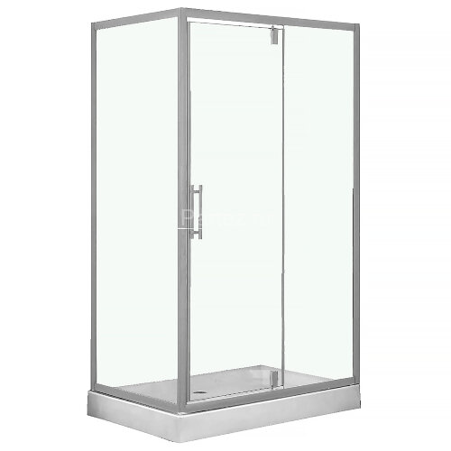 Душевое ограждение LORANTO 120х80х200 R/L с низким поддоном 13см, прозрачное закаленное стекло 6мм, профиль хром (CS-6128C 120)