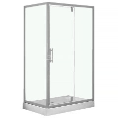 Душевое ограждение LORANTO 120х80х200 R/L с низким поддоном 13см, прозрачное закаленное стекло 6мм, профиль хром (CS-6128C 120)