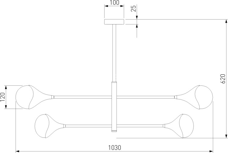 Потолочная люстра Eurosvet 60168/8 латунь