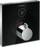 15737600 ShowerSelect Glass Термостат ShowerSelect для одного потребителя, стеклянный, СМ, черный/хр