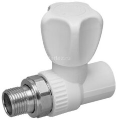 Кран радиаторный PPR прямой D20х1/2&quot; MeerPlast