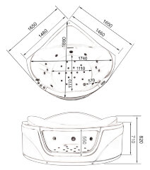 Акриловая ванна Gemy G9247 K