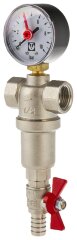 Фильтр промывной с манометром и сливным краном 1/2&quot; VALTEC