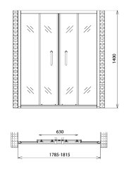 Шторка на ванну Gemy Victoria S30193D