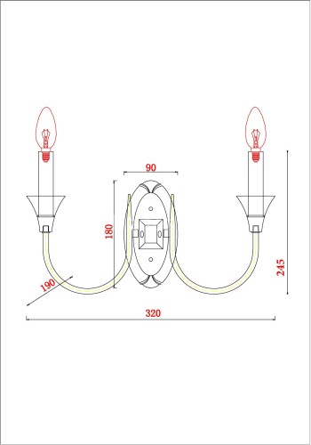Бра Arte Lamp A4094AP-2PB