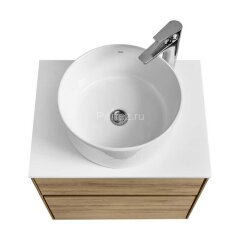 Тумба под раковину Aquaton Либерти 60, 2 ящика, дуб эльвезия (1A279401LYC70)