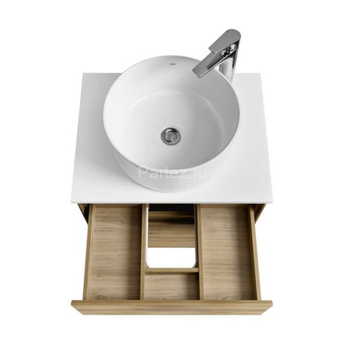 Тумба под раковину Aquaton Либерти 60, 2 ящика, дуб эльвезия (1A279401LYC70)