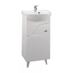 Тумба под раковину AQUATON КОЛИБРИ-45 напольная, левая, белая (1A065201KO01L)