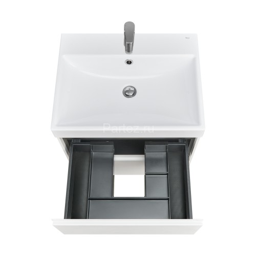 Тумба под раковину Roca Ona 600 подвесная, 2 ящика, белый матовый (A857613509)