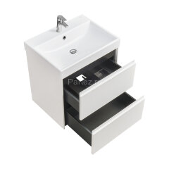 Тумба под раковину Roca Ona 600 подвесная, 2 ящика, белый матовый (A857613509)