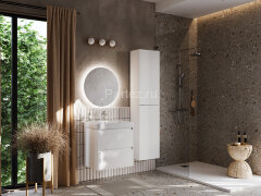 Тумба под раковину Roca Ona 600 подвесная, 2 ящика, белый матовый (A857613509)