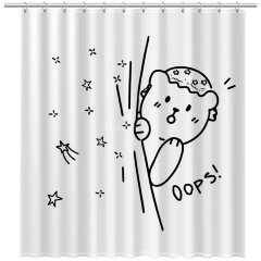 Шторка для ванны Fixsen Teddy Oops Белая ( FX-2505)