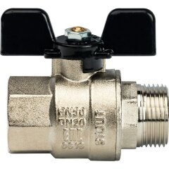 Кран шаровой полнопроходной ВР/НР бабочка 3/4" Stout