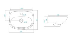 Раковина Santek &quot;Анимо -40&quot;, белая (1.WH11.0.490)