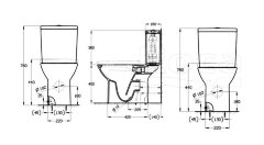 Чаша унитаза Roca DEBBA Round напольная, безободковая, двойной выпуск (7.3429.9.P00.Y)