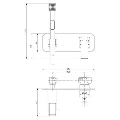 Смеситель Lemark Contest LM5819CW с гигиеническим душем, встраиваемый