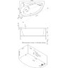 Ванна акриловая Azario Галант 150х90 пристенная, правая (ГАВ0002)