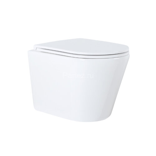 Унитаз подвесной Azario Teramo 515х355х365 безободковый, с сиденьем микролифт (AZ-0053 )