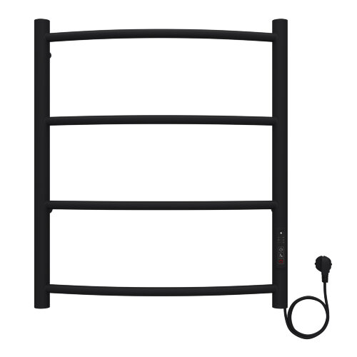 Полотенцесушитель электрический AZARIO VERONA 500/600 4 секции, диммер справа, черный (AZ04856B)