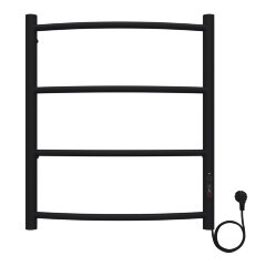 Полотенцесушитель электрический AZARIO VERONA 500/600 4 секции, диммер справа, черный (AZ04856B)