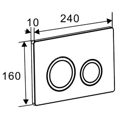 Кнопка смыва AZARIO NEW двойная, пластик, белый глянцевый (AZ-017.01)
