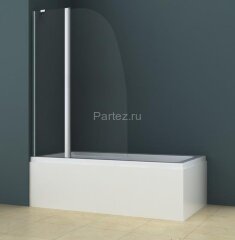 Шторка для ванны складная Azario Boston 100х140 цвет профиля хром (AZ-142)