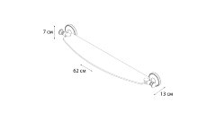 Полка стеклянная Fixsen ADELE, хром (FX-55003)