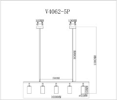 Потолочная люстра Moderli V4062-5P