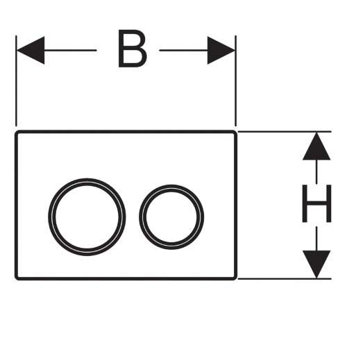 Кнопка смыва Geberit Omega 20, двойной смыв, белый (115.085.KJ.1)