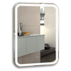 Зеркало AZARIO Мальта-VOICE 550х800 голосовое управление, подогрев, сенсорный выключатель с функцией