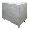 Комплект тумба Loranto Florena 70 710х470х810 напольная, с раковиной Azario Leon, светлый бетон (CS0