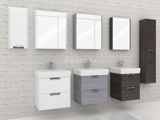 Тумба под раковину AQUATON СИЛЬВА 60 напольная, Дуб Полярный (1A211801SIW70)