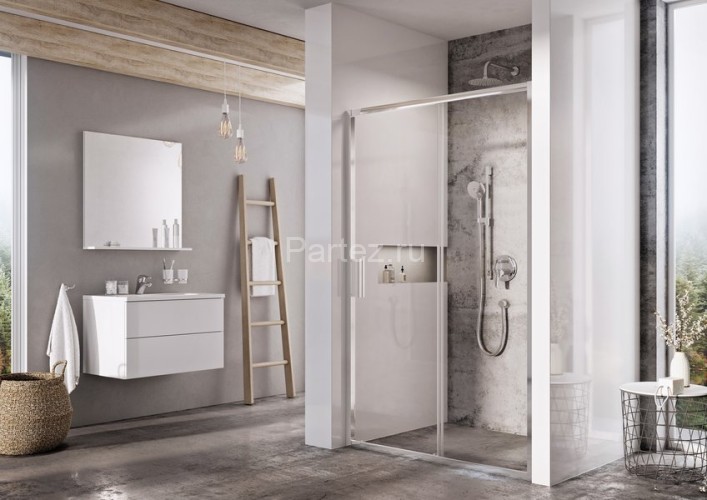 Душевая дверь Ravak Blix раздвижная 120.5х195, толщина полотна 6мм универсальная, цвет профиля хром