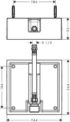26471180 Скрытая часть верхнего душа Hansgrohe, 260×260 мм
