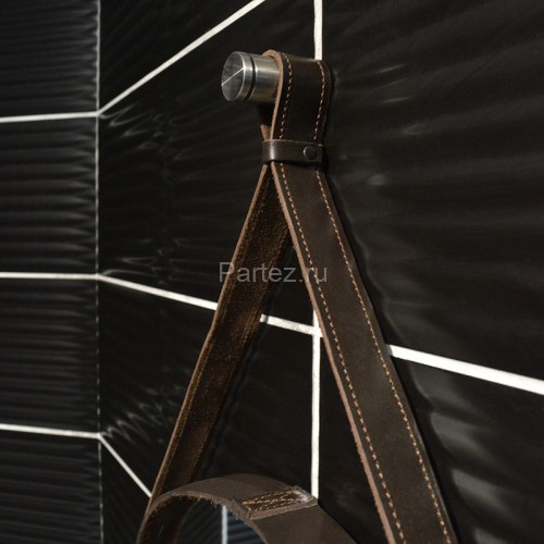 Зеркало AZARIO Капитан D510 c подсветкой и диммером, бесконтактный сенсор, коричн кожа (LED-00002331