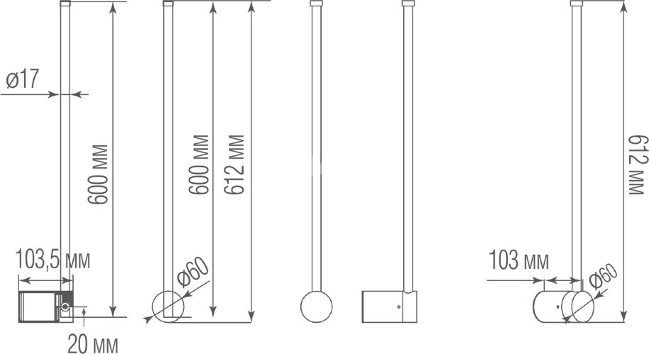Настенный светильник Donolux DL20654WW5Copper Brass